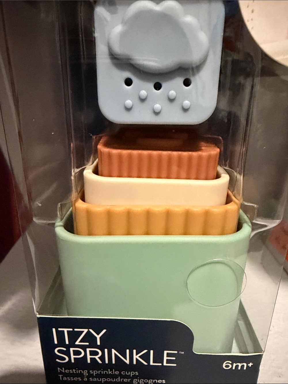 Itzy Ritzy Pastel Mint, Peach & White Nesting Bath Cups